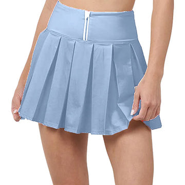Women`s Piped Pleated Skort Bay Blue and White