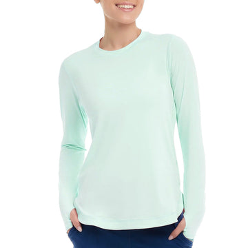 Women`s Relaxed Scallop Long Sleeve Tennis Top