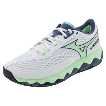 Men's Wave Enforce Tour 2 Court Shoes White and Neo Mint
