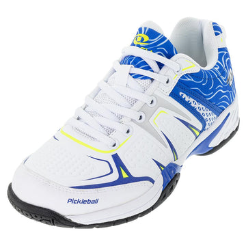 Unisex Dinkshot Pickleball Court Shoes White and Royal