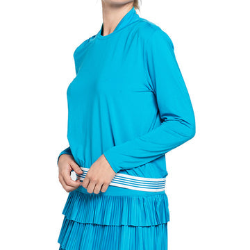 Women's Baseline Throw Over Top Caribbean Blue