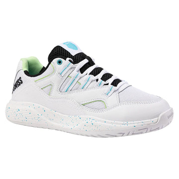 Women's Tura Team Pickleball Court Shoes White and Paradise Green