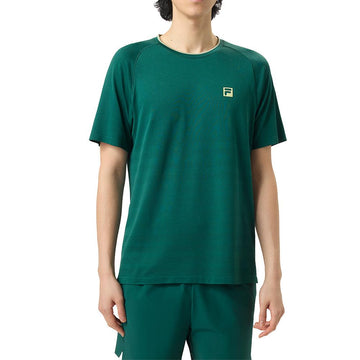 Men's Center Court Ace Seamless Crew Rainforest and Iceberg Green