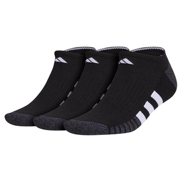 Men's Cushioned 3.0 3 Pack No Show Socks Black and White