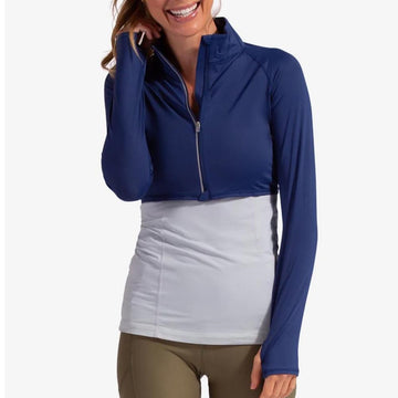 Women's Full Zip Crop Top