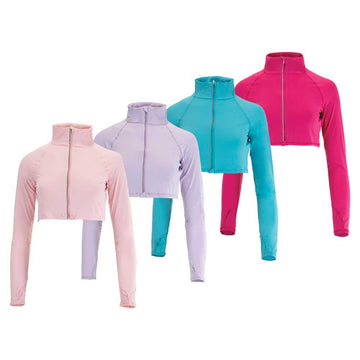 Women's Full Zip Crop Top