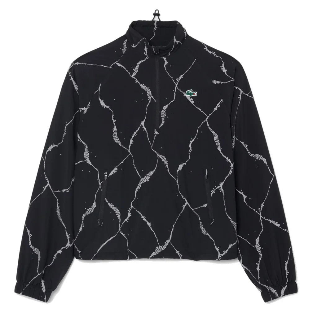 Women's Players Jacket Black, Lacoste, Black, Pickleball Express, BF6763-031F26-BLACK-1
