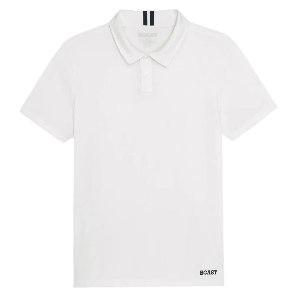 Men's Tournament Raglan Polo, Boast, White/Navy, Pickleball Express, BM5PO11-F26-WHITE-NAVY-1
