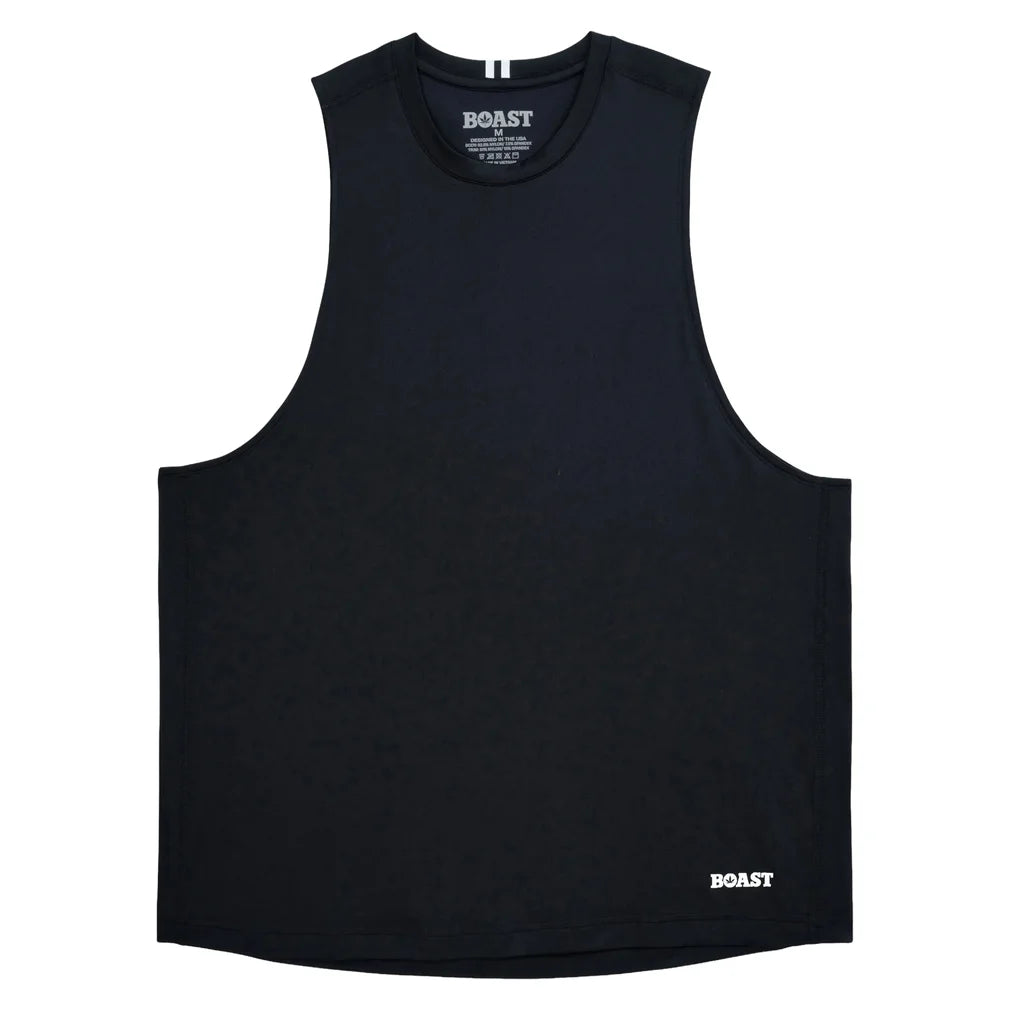 Men's Tournament Tank, Boast, Black/Asphalt, Pickleball Express, BM5TP10-F26-BLACK-ASPHALT-1