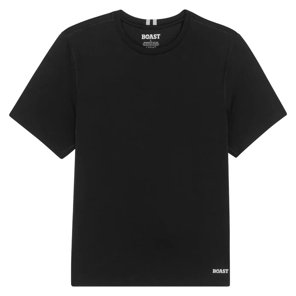 Men's Short Sleeve Tournament Crew, Boast, Black/Asphalt, Pickleball Express, BM5TP20-F26-BLACK-ASPHALT-1