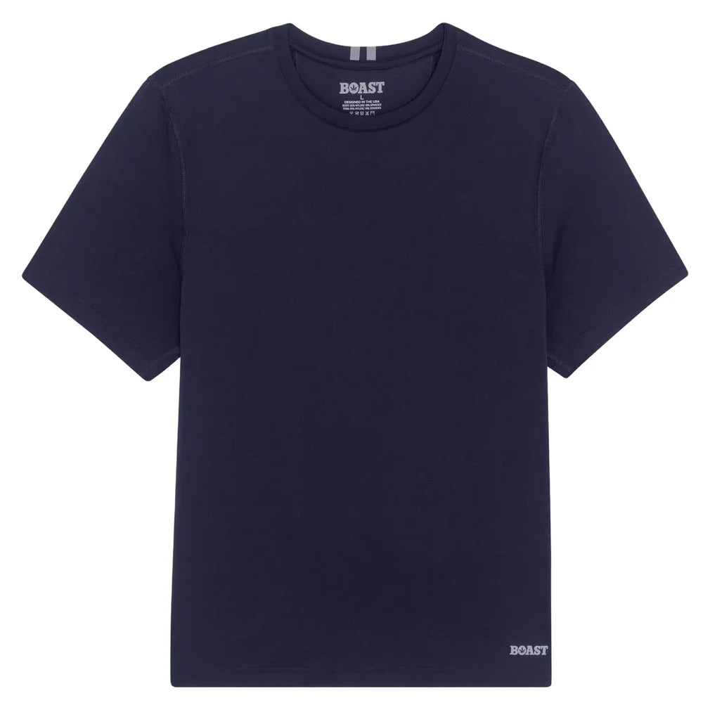 Men's Short Sleeve Tournament Crew, Boast, Navy/White, Pickleball Express, BM5TP20-F26-NAVY-WHITE-1
