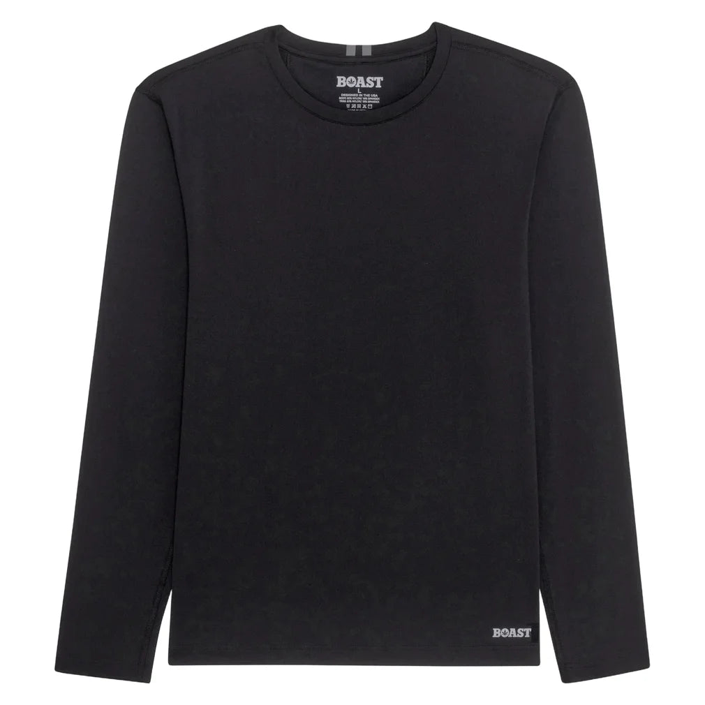 Men's Long Sleeve Tournament Crew, Boast, Black/Asphalt, Pickleball Express, BM5TP30-F26-BLACK-ASPHALT-1