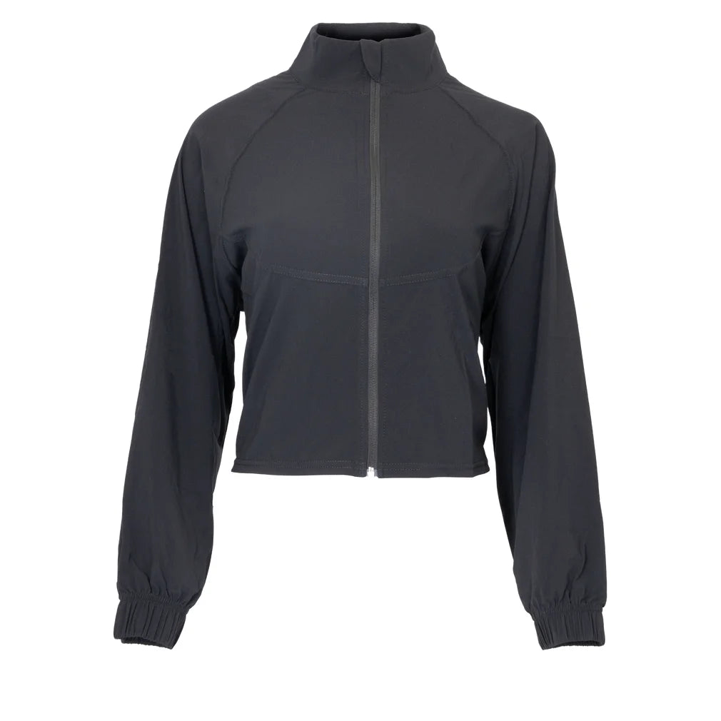 Women's Brooklyn Jacket, Bubble, Black, Pickleball Express, BRKLN-B-BLACK-1
