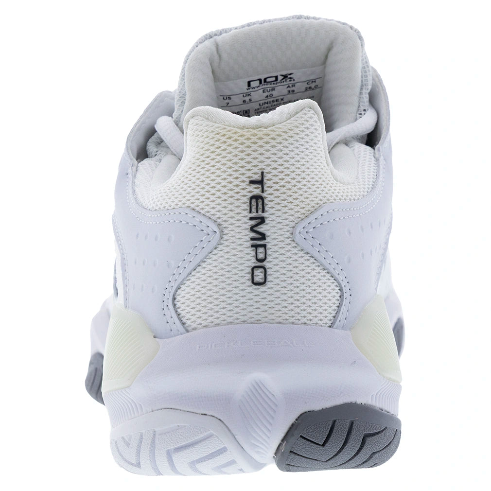 Unisex LUX TEMPO Pickleball Shoes White and Grey