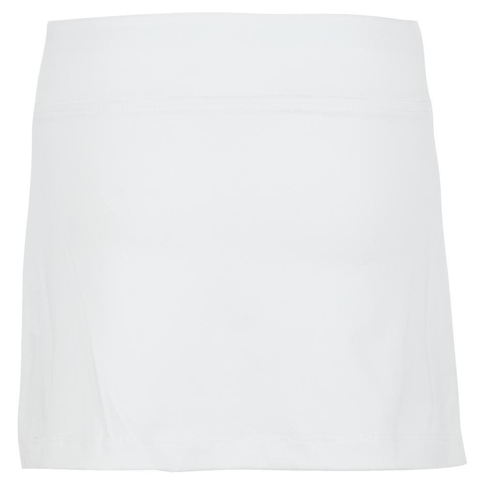 Girls' Side Pleat Tennis Skort White