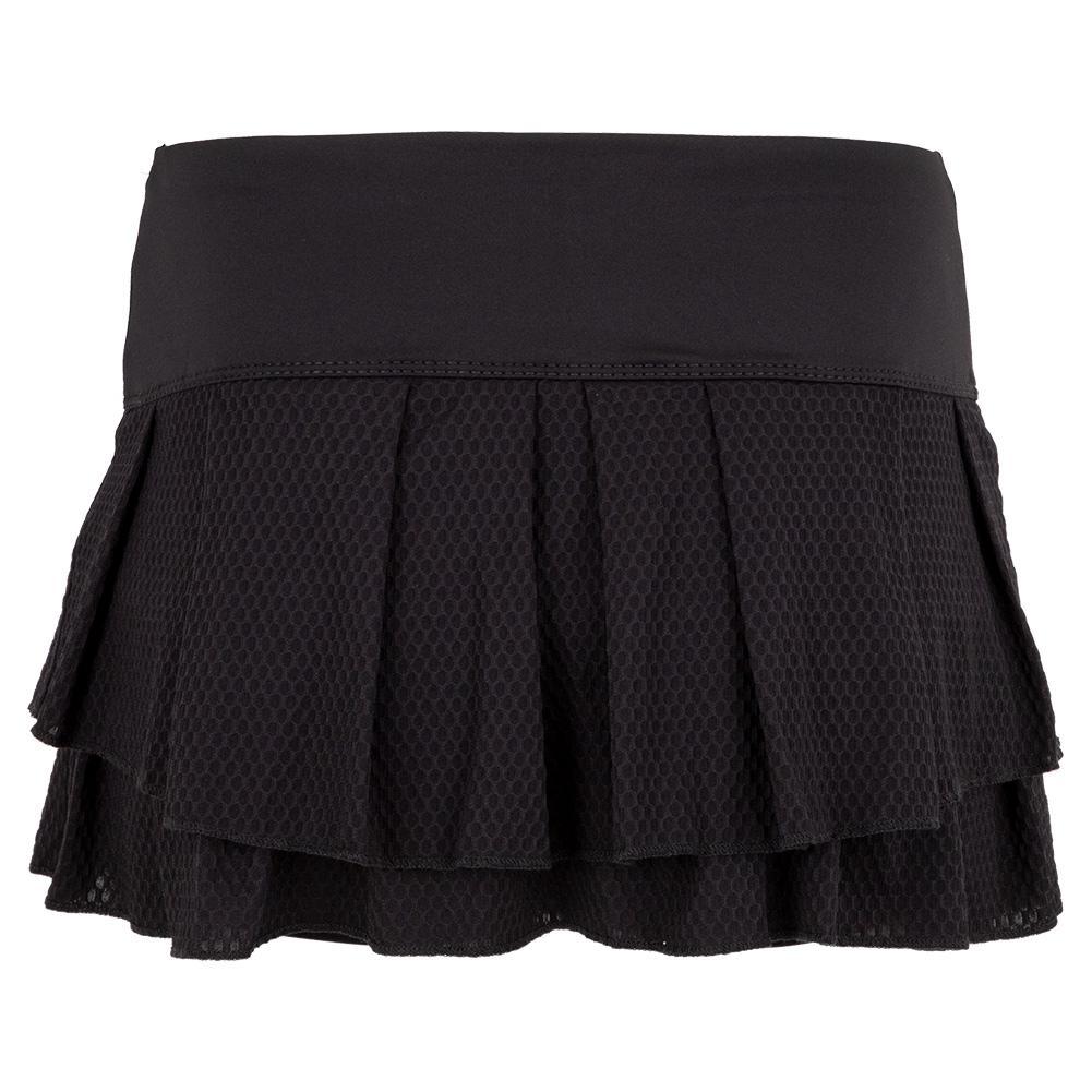 Women's Wavy Pleat Tier Skort