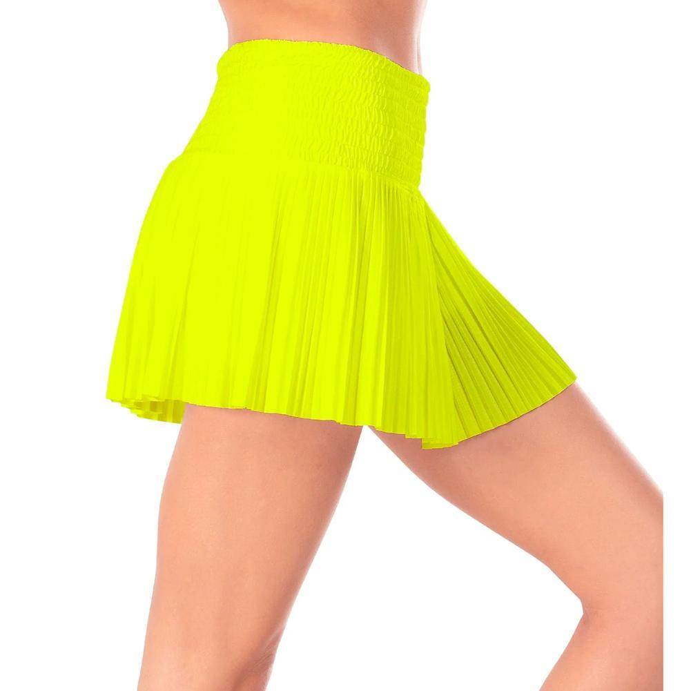Women's Long Pleated Smocked Skort