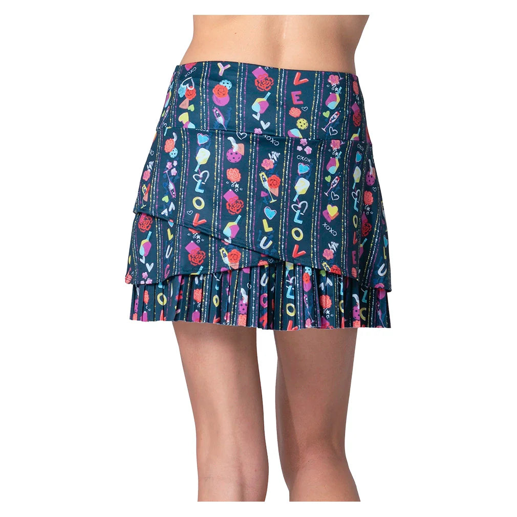 Women's P.S. I Love You Pickleball Skort Midnight