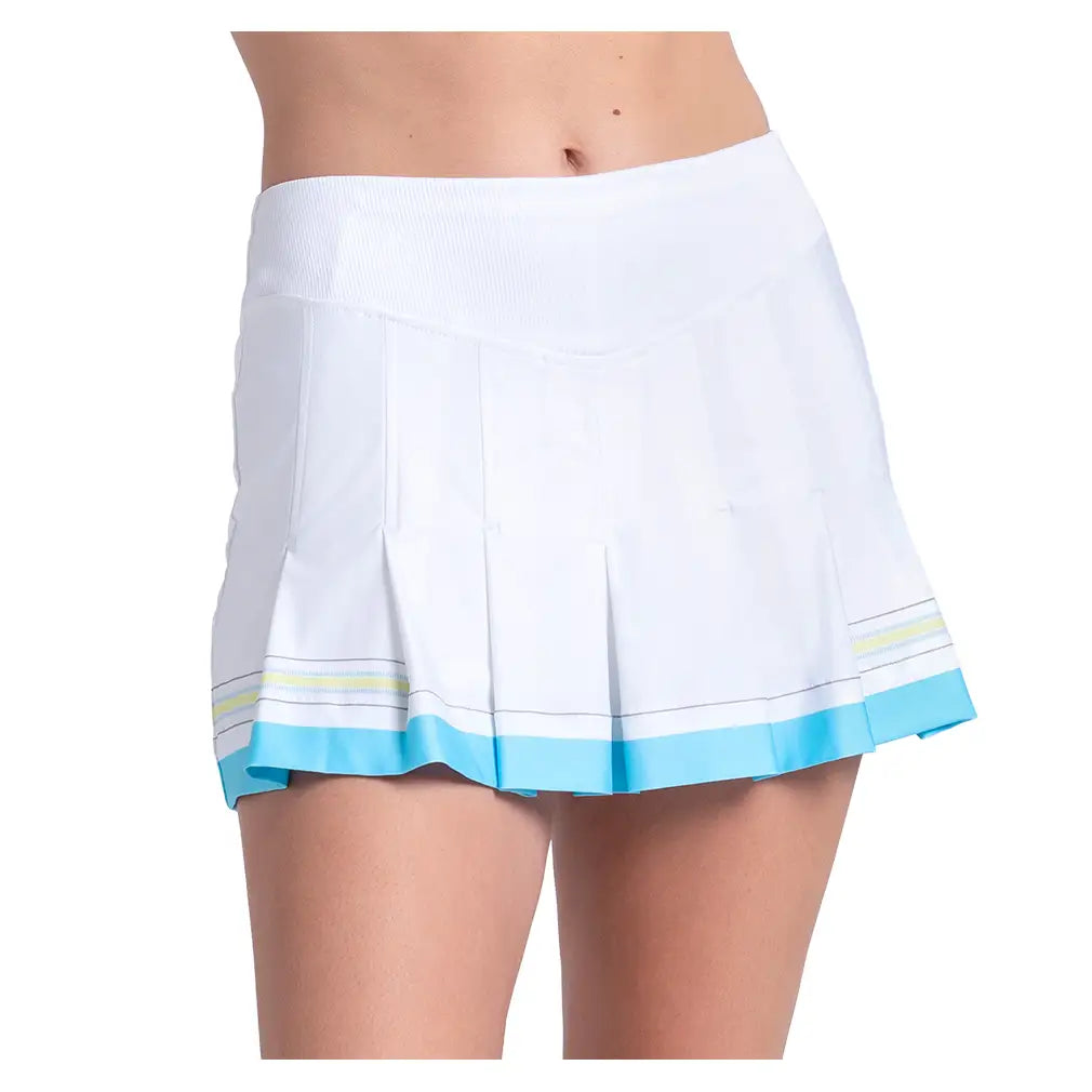 Women's Victory Lane Pleat Skort White and Brusette Blue