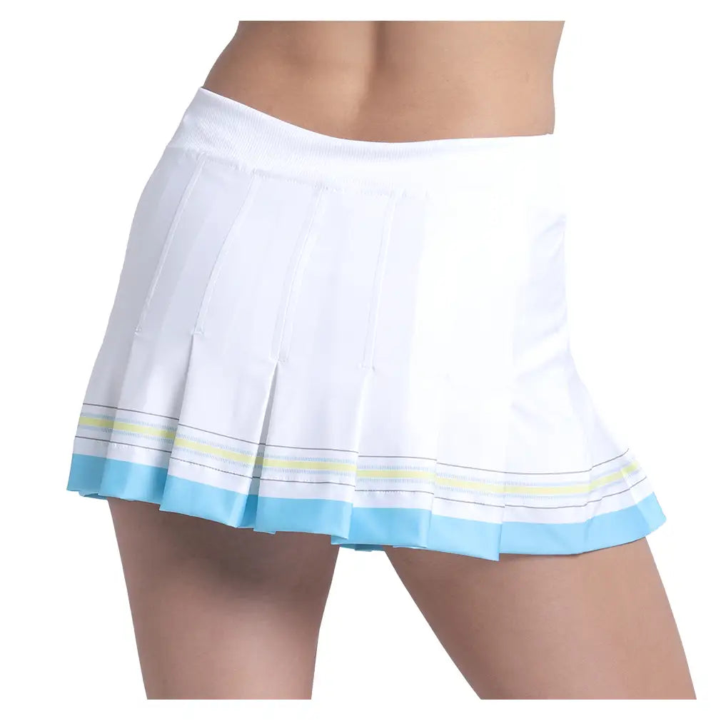 Women's Victory Lane Pleat Skort White and Brusette Blue