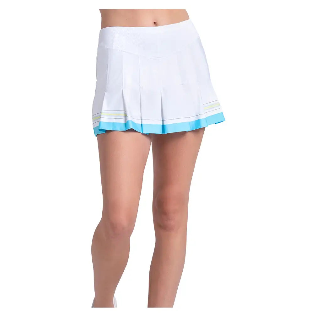 Women's Victory Lane Pleat Skort White and Brusette Blue