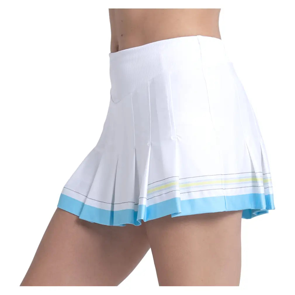 Women's Victory Lane Pleat Skort White and Brusette Blue