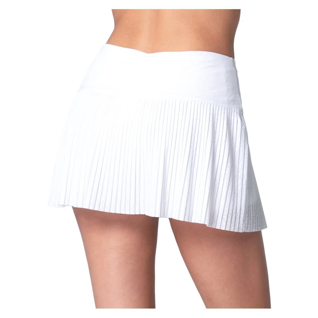 Women's Cheetah Pleated Skort White