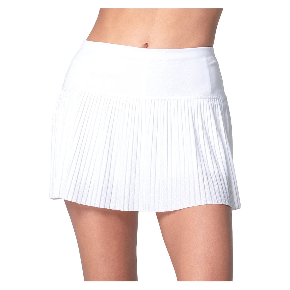 Women's Cheetah Pleated Skort White