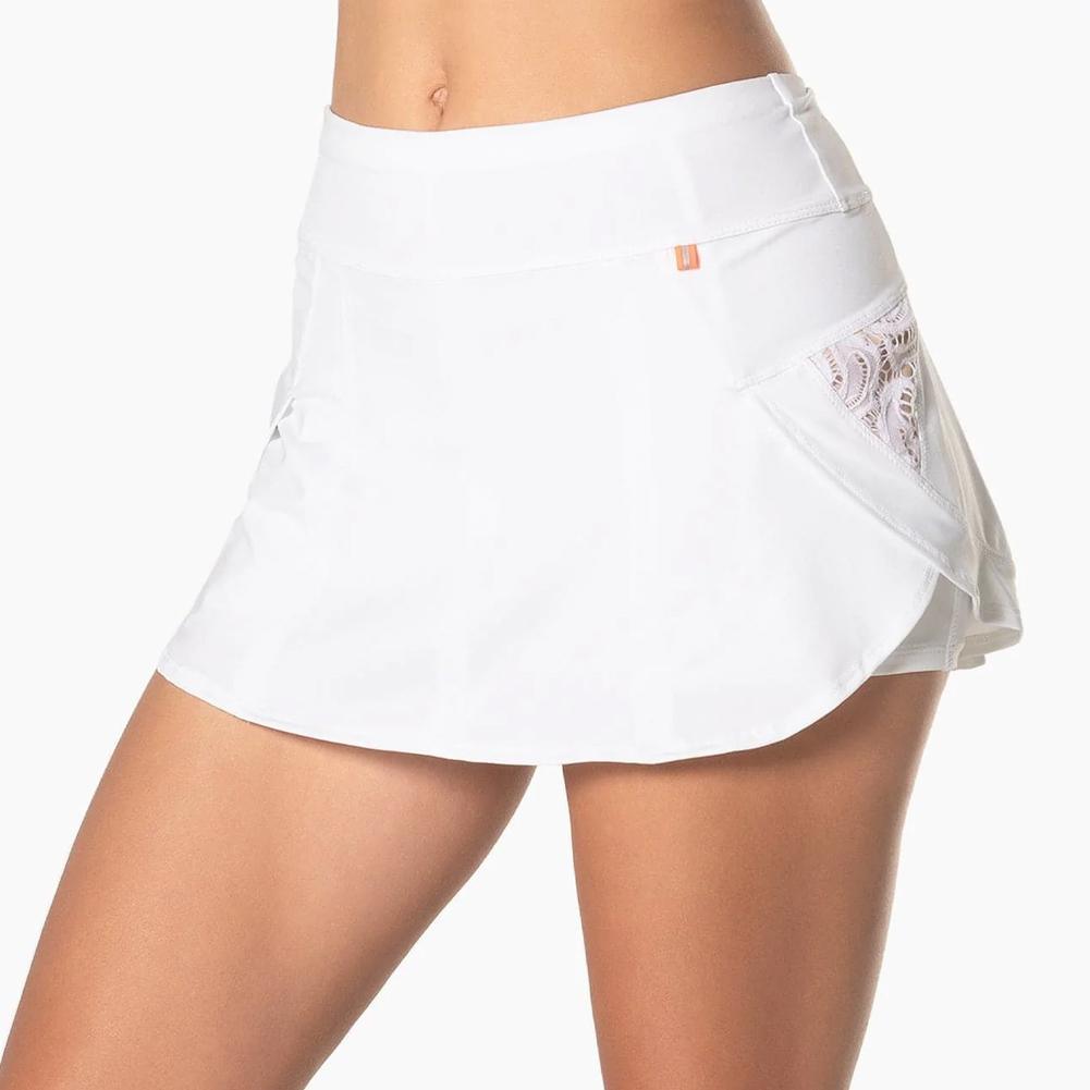 Women's Lace Track Skort White