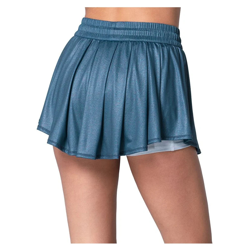 Women`s High Waist All That Shimmers Tennis Skort Midnight