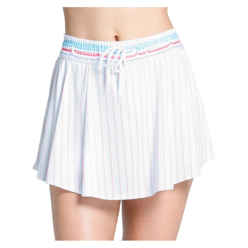 Women's High Waist Retro 13.5 Inch Skort White