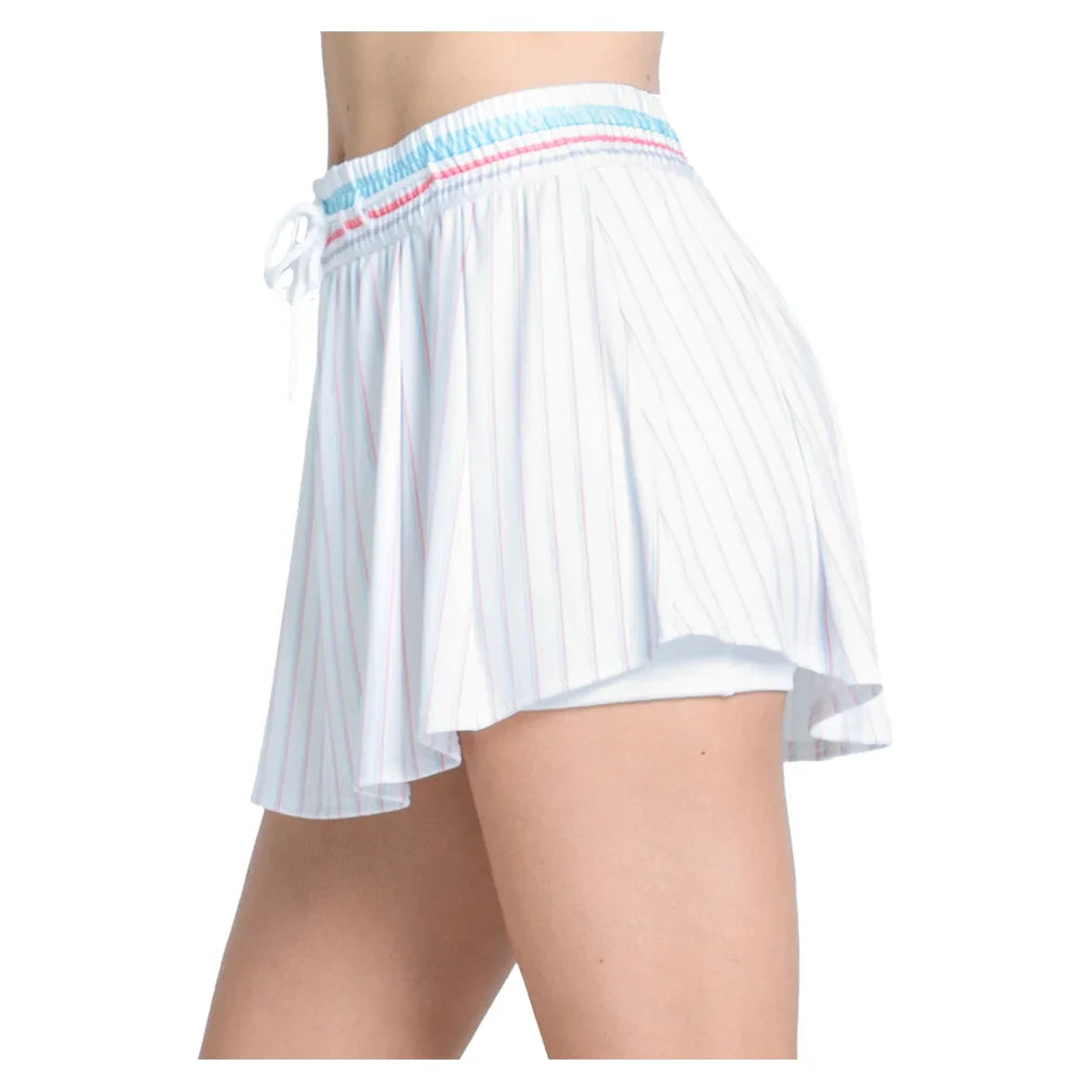 Women's High Waist Retro 13.5 Inch Skort White
