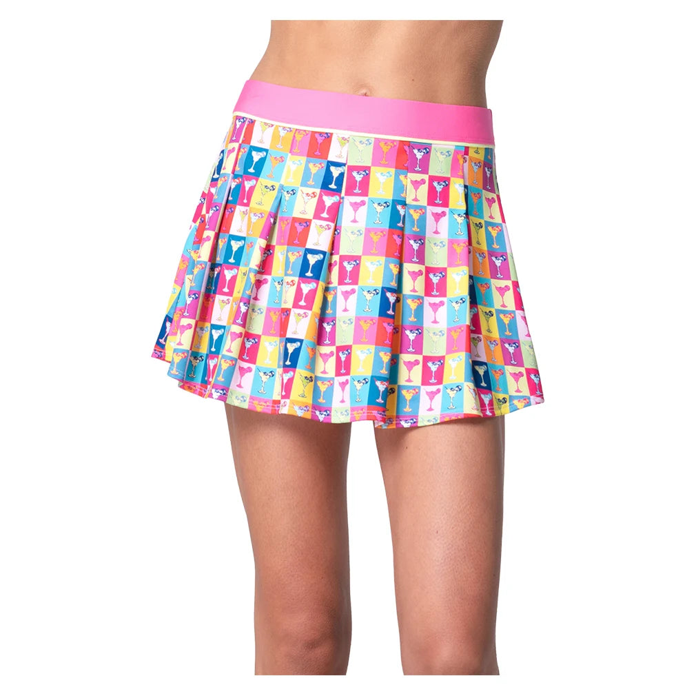 Women's Margarita Pop Art Pleat Skort Mulberry