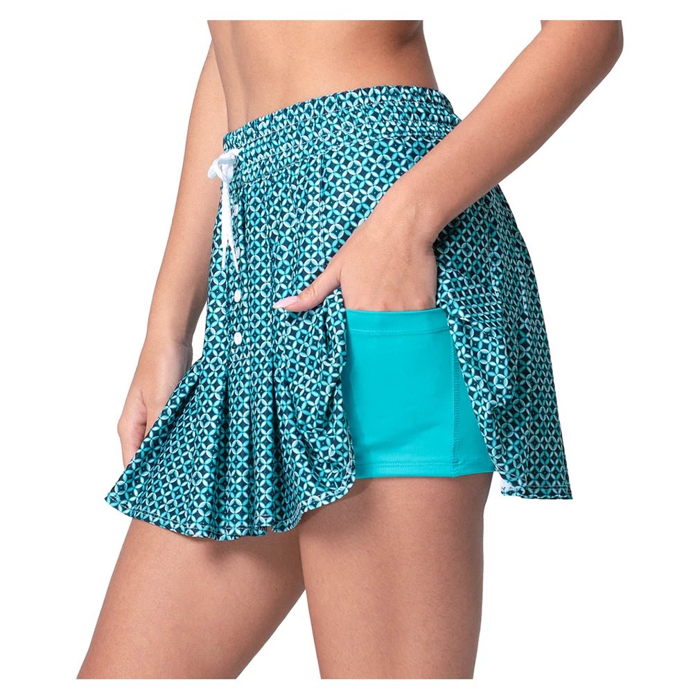 Women's High Waist Winner's Circle Skort Aquamarine