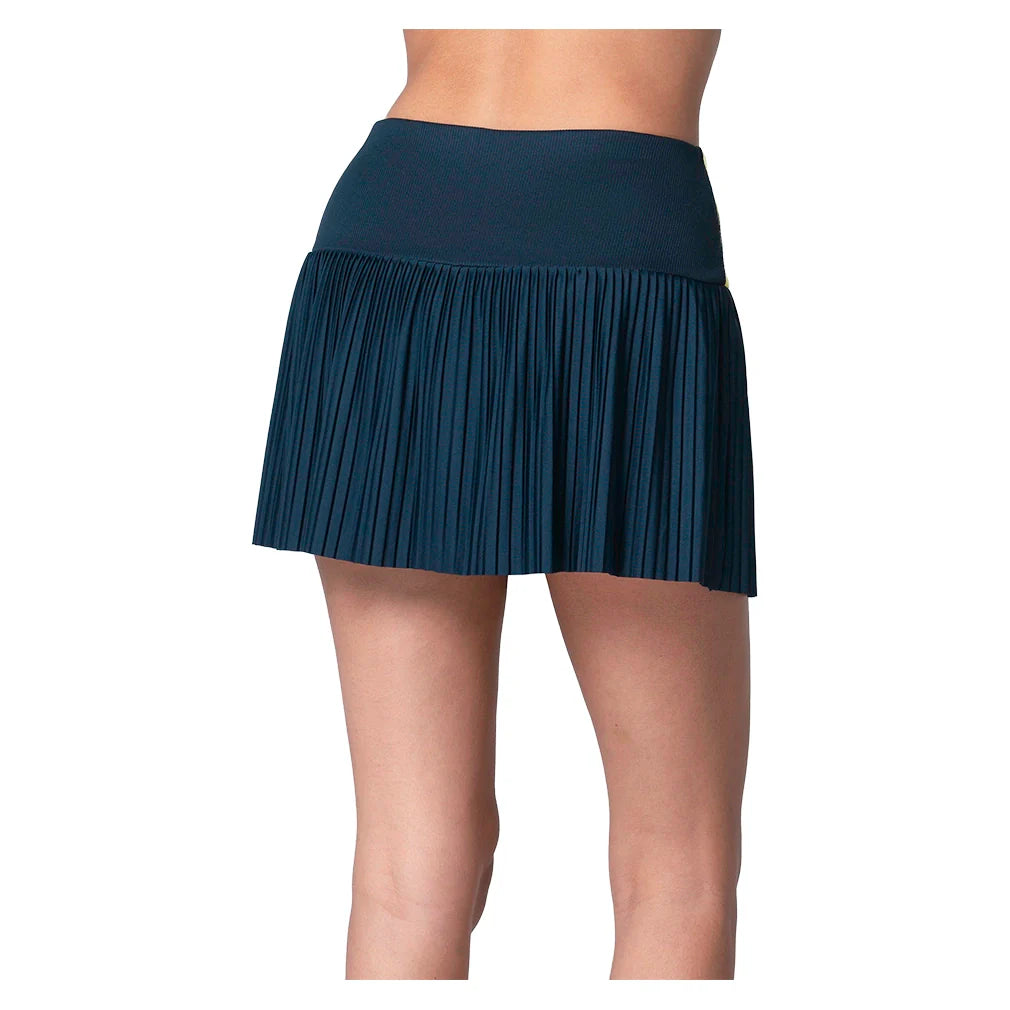 Women's Racer Rib Pleated Skort Midnight