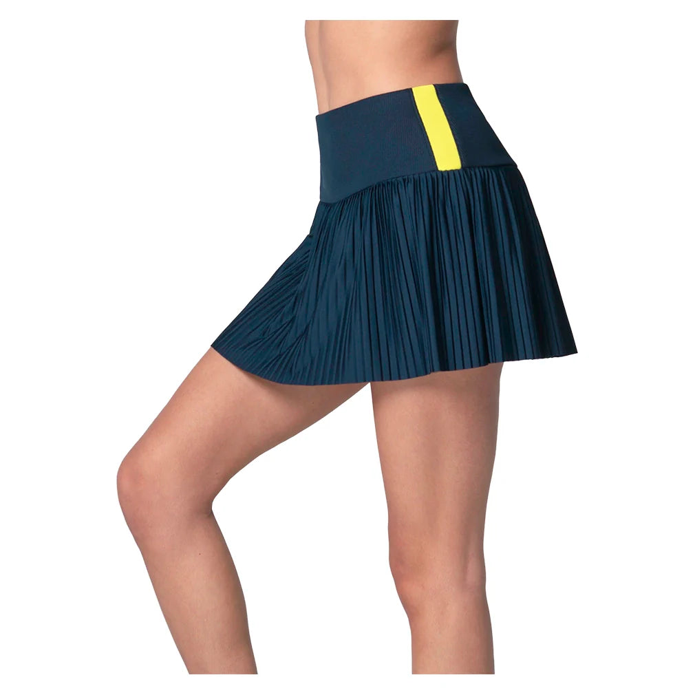 Women's Racer Rib Pleated Skort Midnight