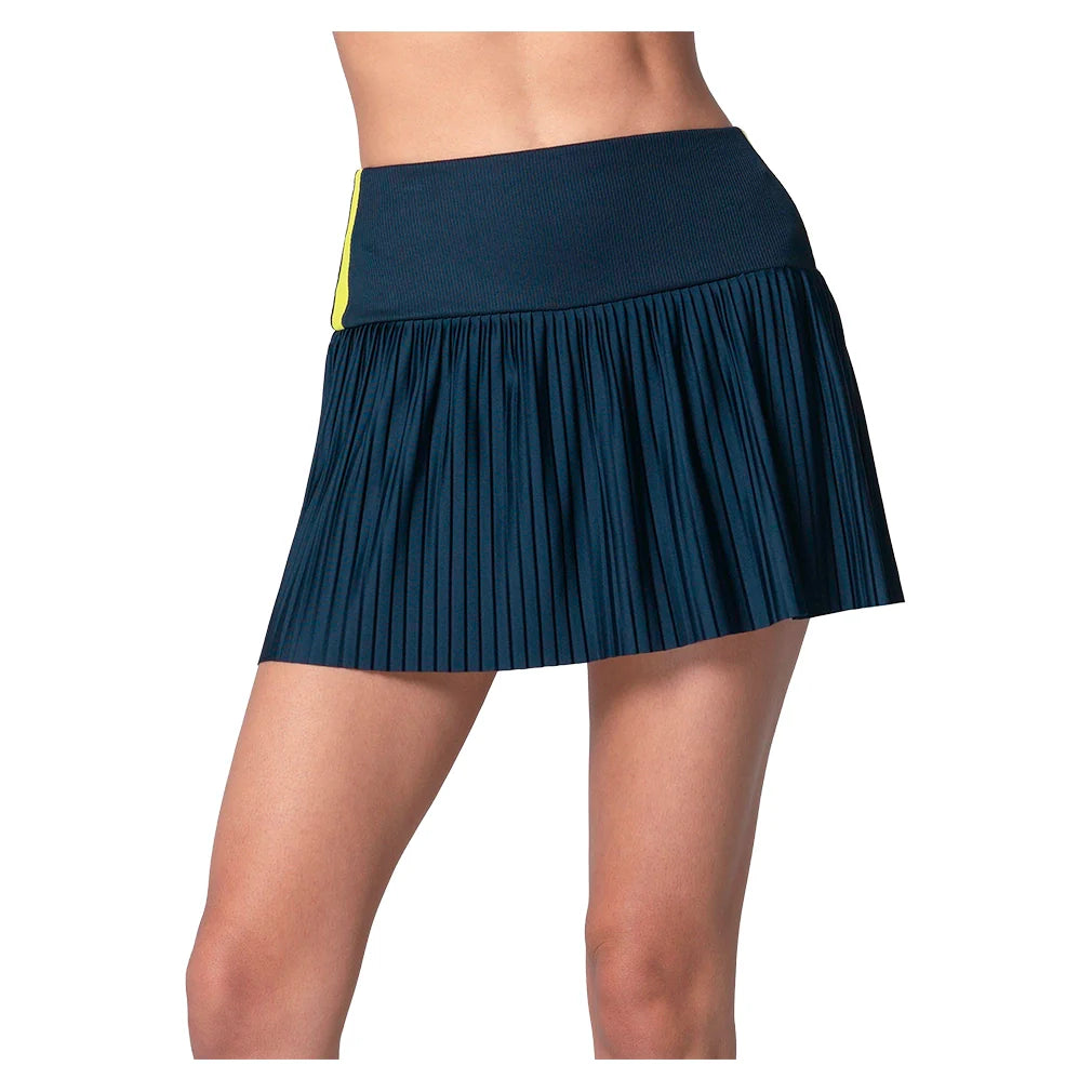 Women's Racer Rib Pleated Skort Midnight