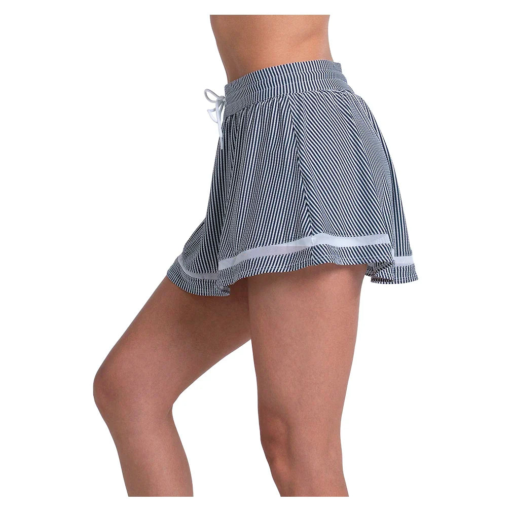 Women's High Waist Seersucker Skort