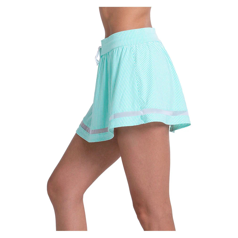 Women's High Waist Seersucker Skort