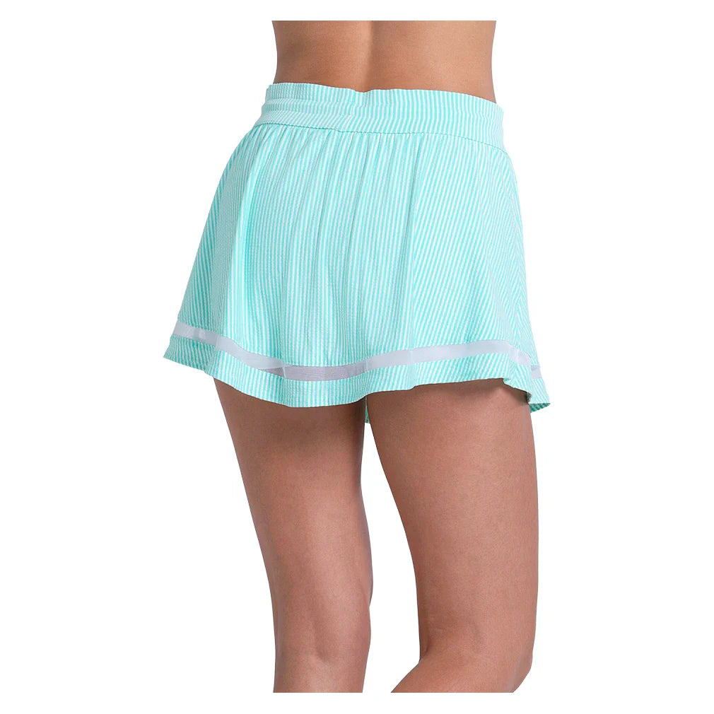 Women's High Waist Seersucker Skort