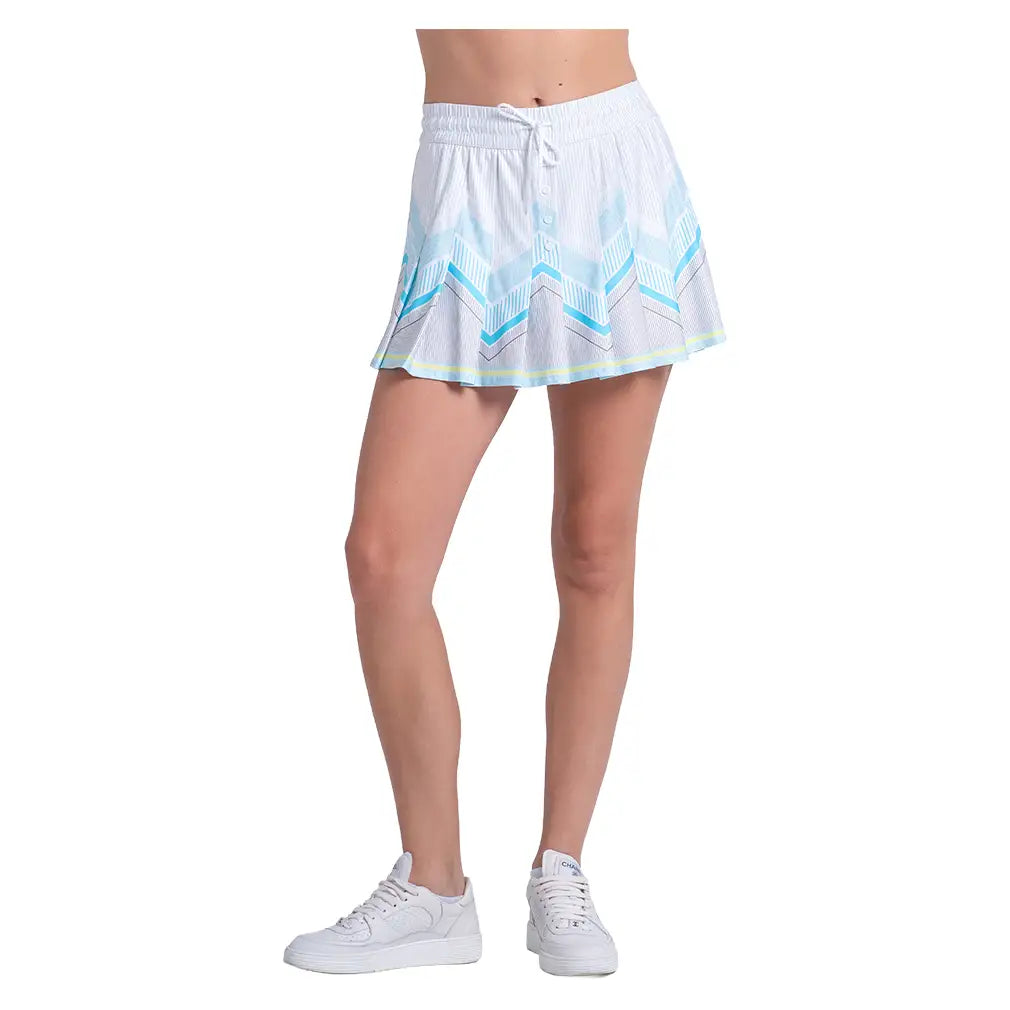 Women's High Waist Lavish Lane Skort White