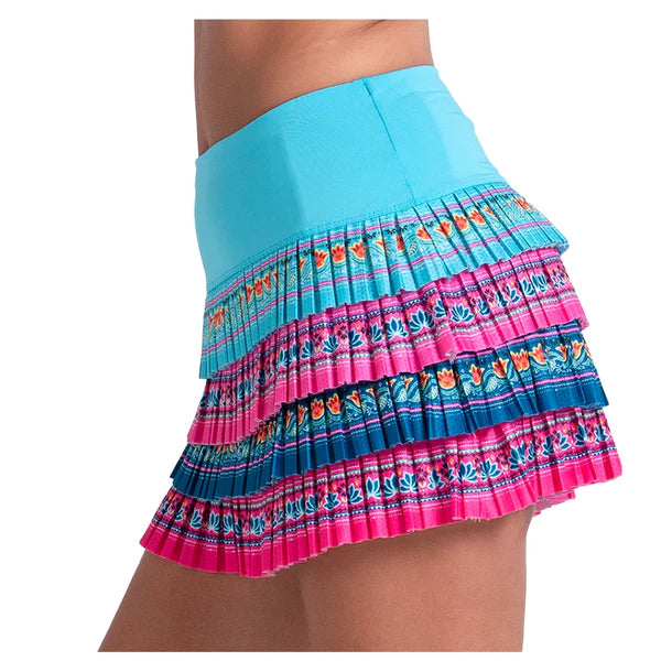Women's Tiny Garden Pleated Skort Multicolor