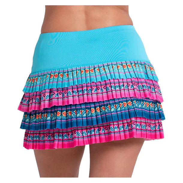 Women's Tiny Garden Pleated Skort Multicolor