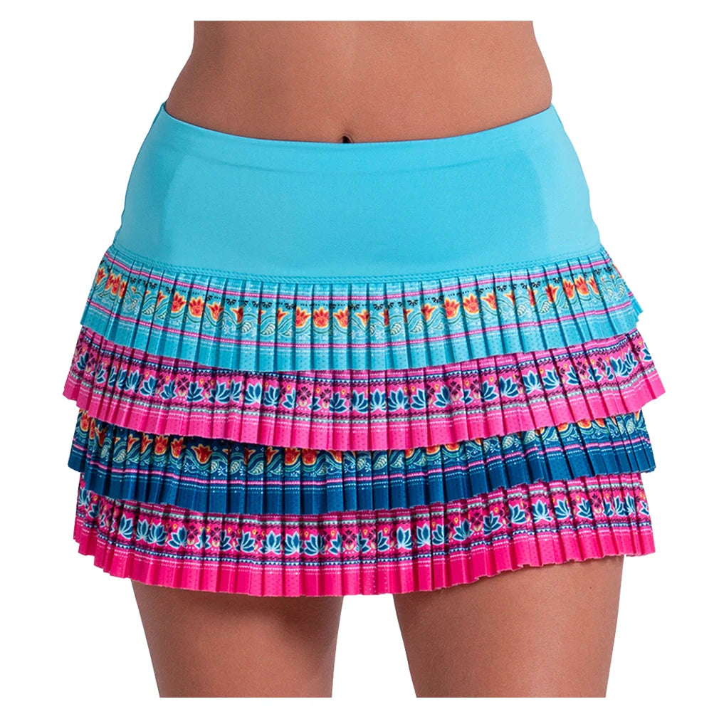 Women's Tiny Garden Pleated Skort Multicolor