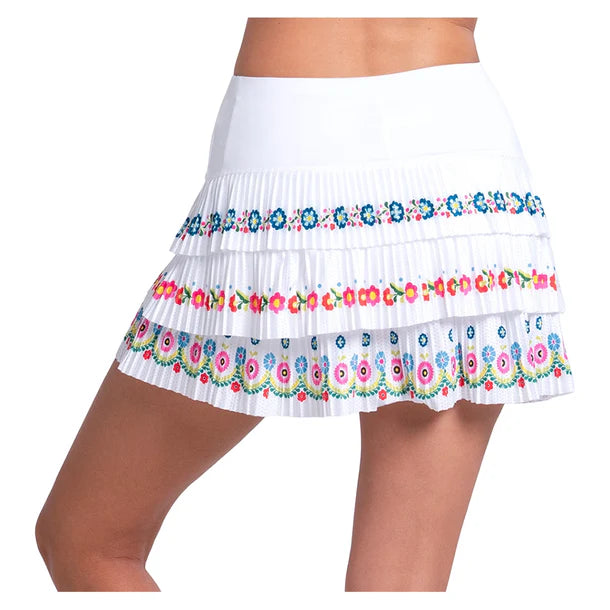 Women's Blossom Pleated Skort Multicolor