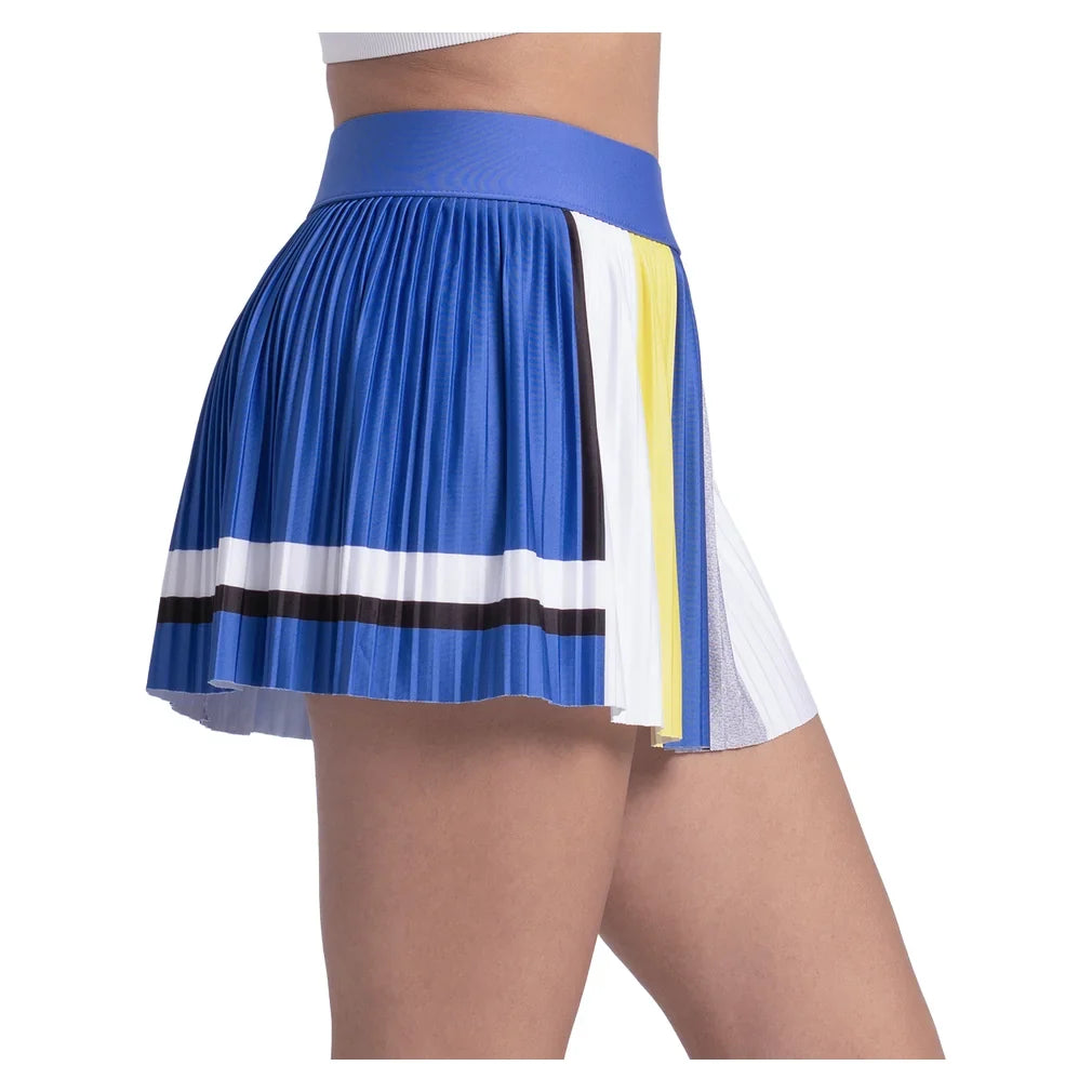 Women's Bold Statement 14 Inch Pleated Tennis Skort Parisian Blue, Lucky In Love, Tennis Express, CB864-35H434-2