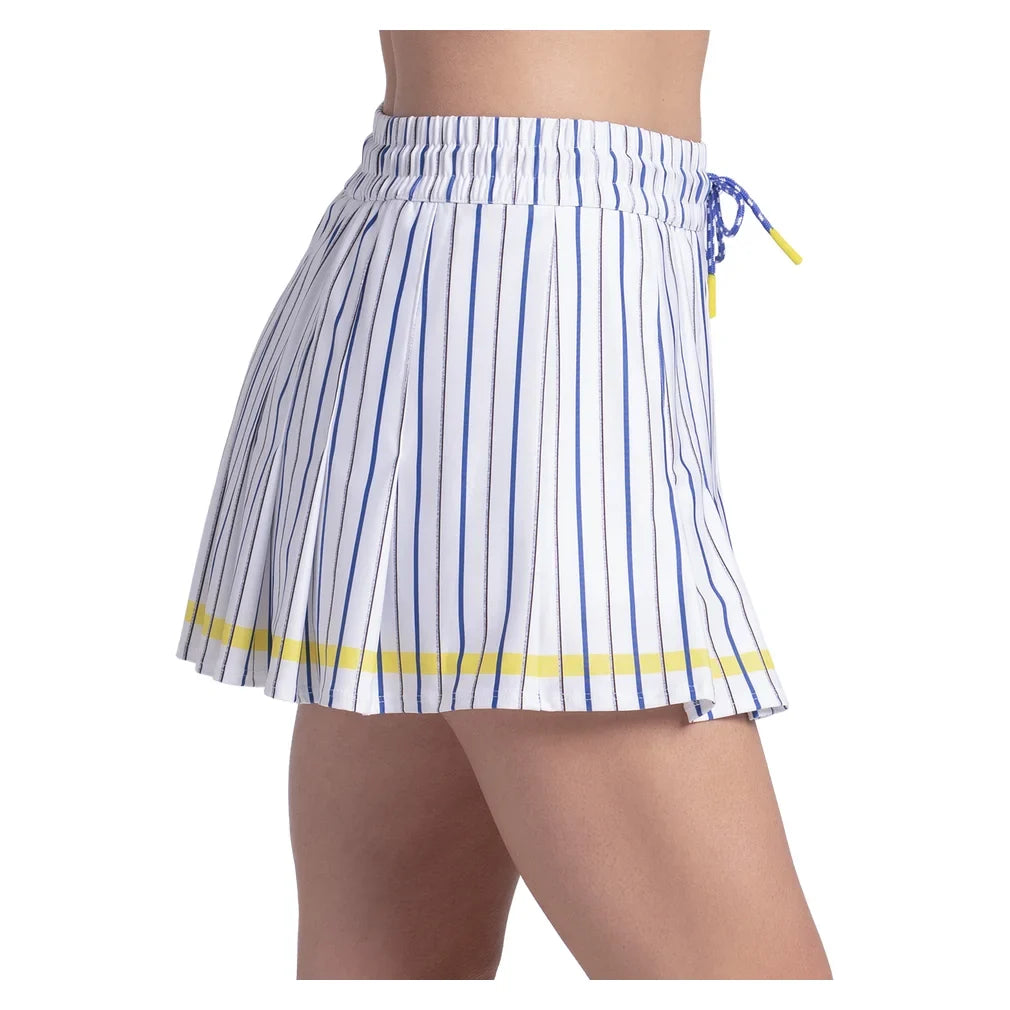Women's High Waist Hot Streak 13 Inch Tennis Skort Parisian Blue, Lucky In Love, Tennis Express, CB869-34H434-2