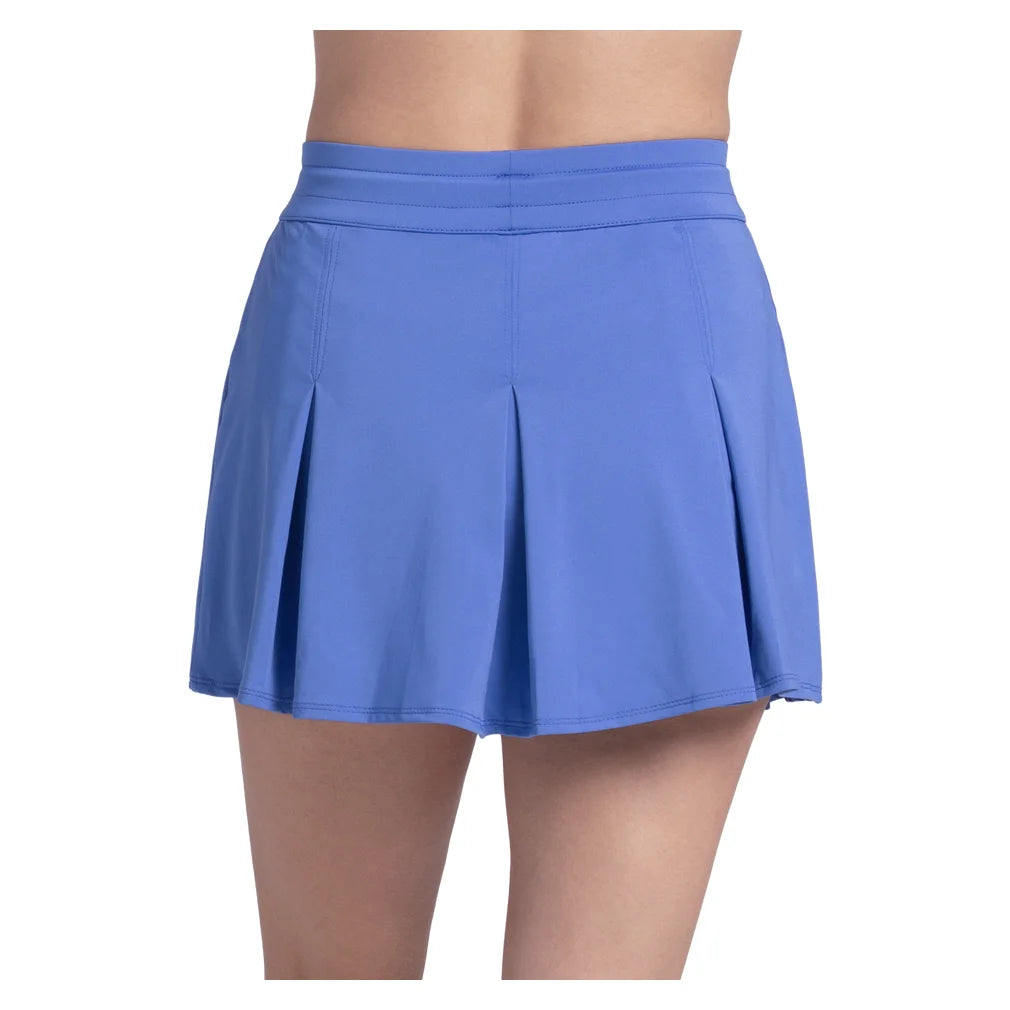 Women's Love Knot 14 Inch Pleat Skort Parisian Blue, Lucky In Love, Pickleball Express, CB870-434-2