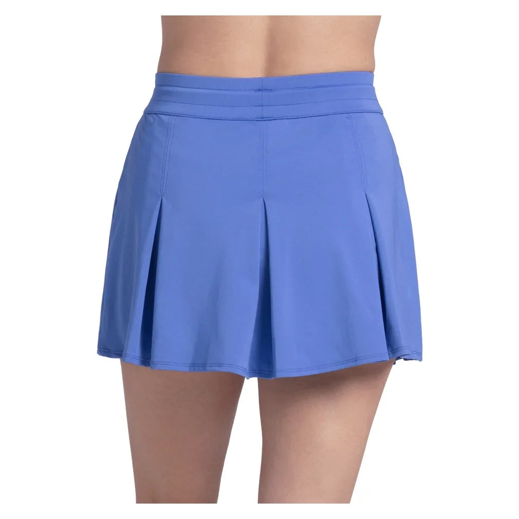 Women's Love Knot 14 Inch Pleat Tennis Skort Parisian Blue, Lucky In Love, Tennis Express, CB870-434-2