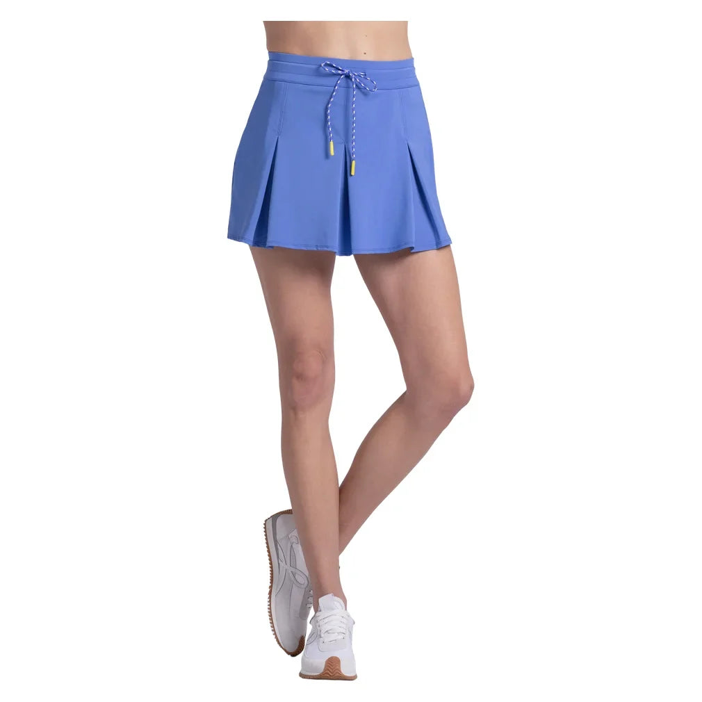 Women's Love Knot 14 Inch Pleat Tennis Skort Parisian Blue, Lucky In Love, Tennis Express, CB870-434-3